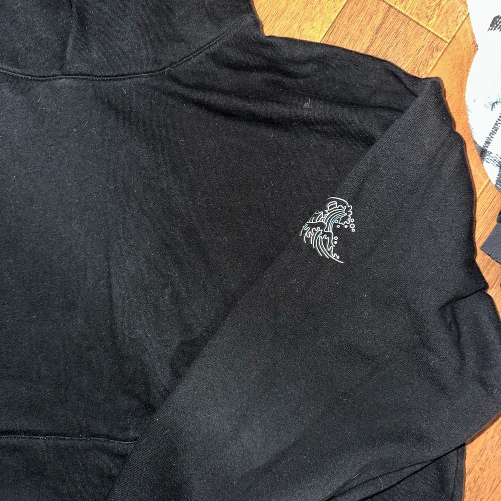 Black Sweatshirt w/ Decals on sleeves